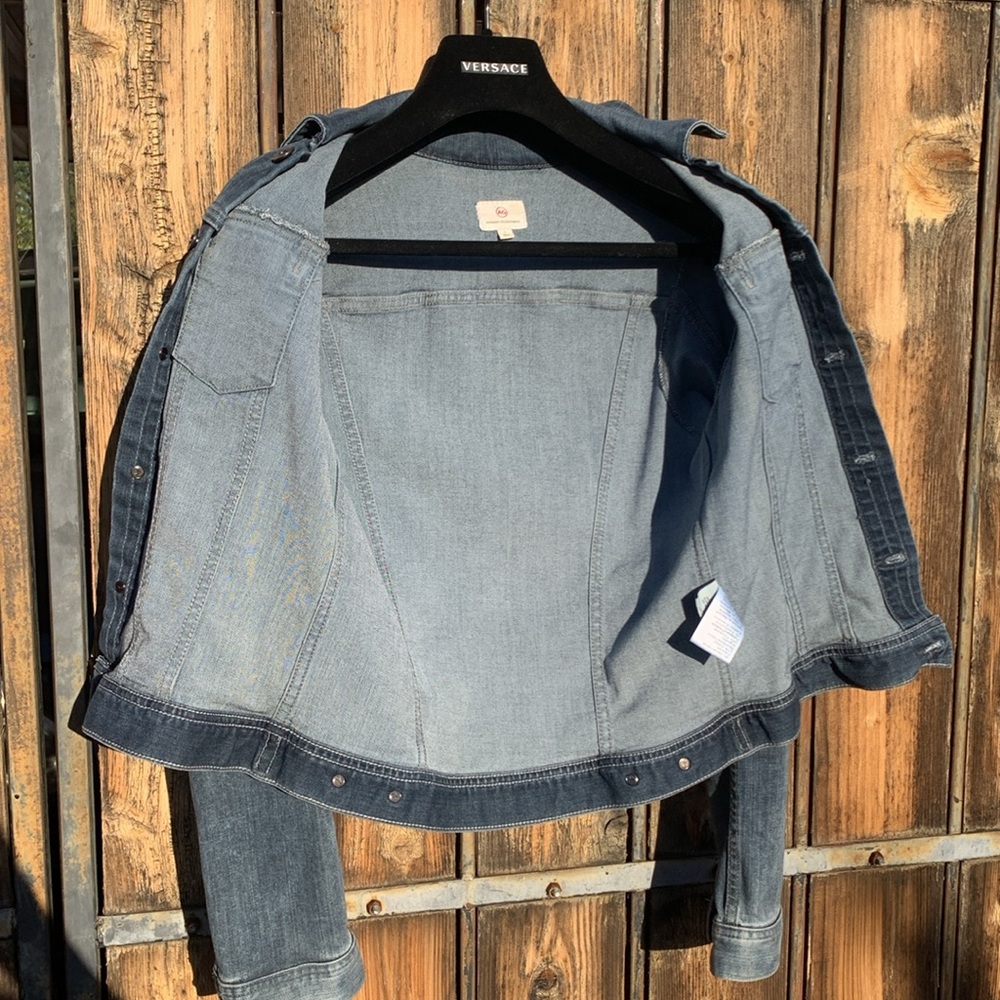 AG Stretch Denim Blue Jean Jacket - Picture 4 of 10